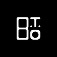 création de logo lettre bto avec graphique vectoriel, logo bto simple et moderne. vecteur