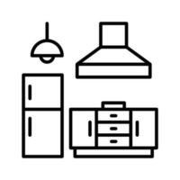 cuisine vecteur contour icône . Facile Stock illustration Stock