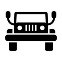 conception d'icône de jeep militaire vecteur