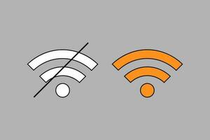 Wifi icône, symbole, sans fil connexion, sans pour autant l'Internet accès, vecteur illustration