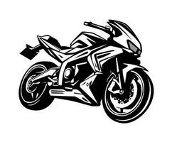 noir moto silhouette. vecteur illustration