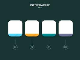 affaires infographie concept avec quatre les options et copie espace sur sarcelle Contexte. vecteur