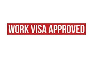rouge travail visa approuvé caoutchouc timbre joint vecteur