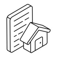 une icône de conception unique de papier de propriété vecteur