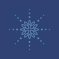 feuille fleur mandala logo icône vecteur