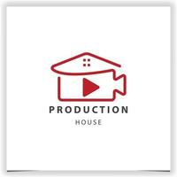 contour vidéo caméra jouer pour production maison logo prime élégant modèle vecteur eps dix