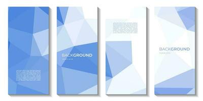 ensemble de brochures avec abstrait bleu pente Triangle coloré géométrique Contexte vecteur