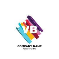 vb initiale logo avec coloré modèle vecteur. vecteur