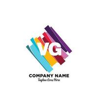 vg initiale logo avec coloré modèle vecteur. vecteur