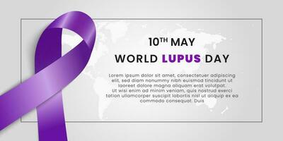 monde lupus journée avec conscience ruban. génial conception de lupus journée vecteur illustration.