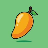 plat style mangue fruit dessin animé vecteur icône illustration nourriture