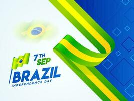 Créatif bannière ou affiche conception avec Brésil nationale drapeau pour 7e septembre, Brésil indépendance journée fête concept. vecteur