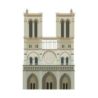 notre dame de Paris cathédrale vecteur illustration isolé sur blanc Contexte