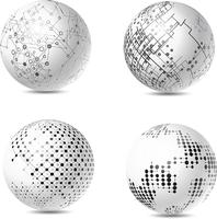 Sphères tech abstraites vecteur