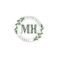 mx initiale beauté floral logo modèle vecteur