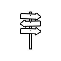 direction planche icône vecteur ensemble. aiguille illustration signe collection. route symbole.