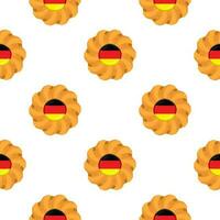 modèle biscuit avec drapeau pays Allemagne dans savoureux biscuit vecteur