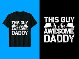 papa, grand-père, papa T-shirt conception vecteur