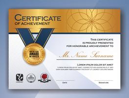 Conception de modèle de certificat professionnel polyvalent. Vecteur il