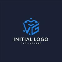 vg logo hexagone conceptions, meilleur monogramme initiale logo avec hexagonal forme conception des idées vecteur
