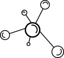 molécules icône vecteur illustration