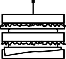 sandwich icône vecteur illustration