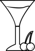 martini verre icône vecteur illustration