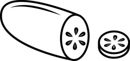 Zucchini icône vecteur illustration