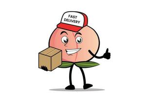 pêche dessin animé mascotte ou personnage comme une livraison courrier officier vecteur