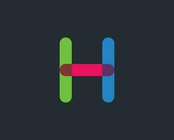 h alphabet logo conception vecteur