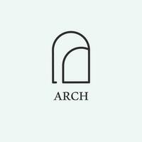 arches ligne art icône logo avec combiner lettre une r c h, cambre logo conception. vecteur