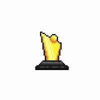 or trophée prix dans pixel art style vecteur