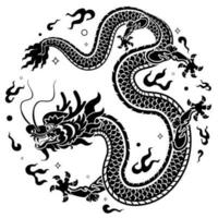 content chinois Nouveau année 2024 le dragon zodiaque signe vecteur