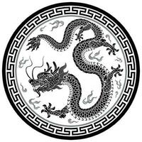 content chinois Nouveau année 2024 le dragon zodiaque signe vecteur