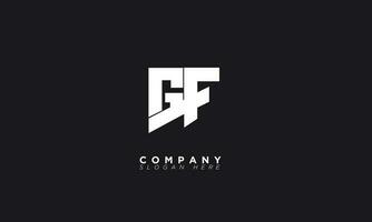 gf alphabet lettres initiales monogramme logo fg, g et f vecteur