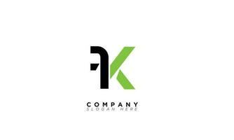 fk alphabet lettres initiales monogramme logo kf, f et k vecteur