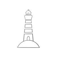 phare la tour. main tiré pour votre conception. vecteur illustration