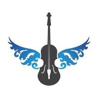 violon alto violon violoncelle basse contrebasse la musique instrument silhouette logo conception inspiration vecteur