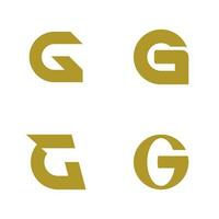 lettre g logo élément de modèle vectoriel