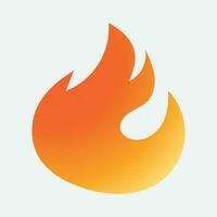 icône logo flamme sur Terre vecteur