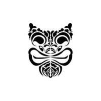 tribal masque. traditionnel totem symbole. polynésien style. vecteur illustration isolé sur blanc Contexte.