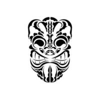 modèle masque. traditionnel totem symbole. maori style. vecteur isolé sur blanc Contexte.