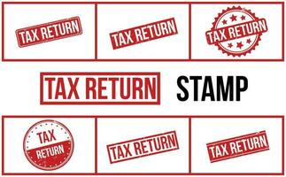 impôt revenir caoutchouc timbre ensemble vecteur