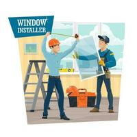 upvc les fenêtres installateur ouvriers, vecteur