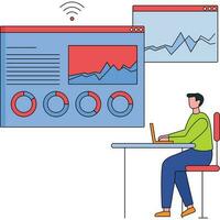 Les données analytique illustration lequel pouvez facilement Éditer ou modifier vecteur