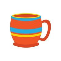 une tasse, une tasse avec un ornement. ukrainien symboles. vecteur