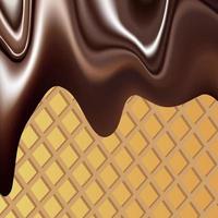 image de fond de vecteur qui illustre la masse de chocolat liquide avec des pépites