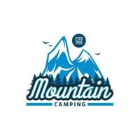 Montagne camping icône, alpin tourisme, trekking vecteur