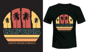 Californie Père Noël Monica plage vecteur illustration