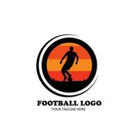 Football logo silhouette conception vecteur